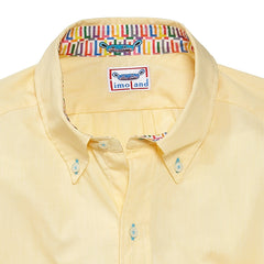Casual Button Down Collar Shirt Yellow